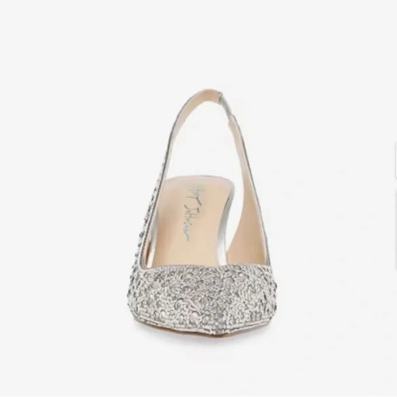 Betsey Johnson Silver Embellished Heels - Picture 2 of 6